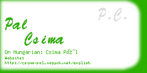 pal csima business card